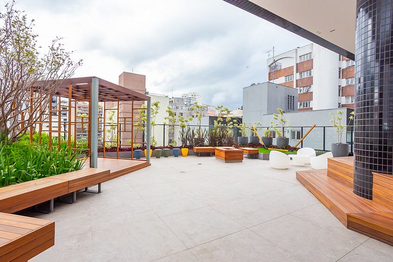 Studio Premium em Prédio com Piscina - BAT1814