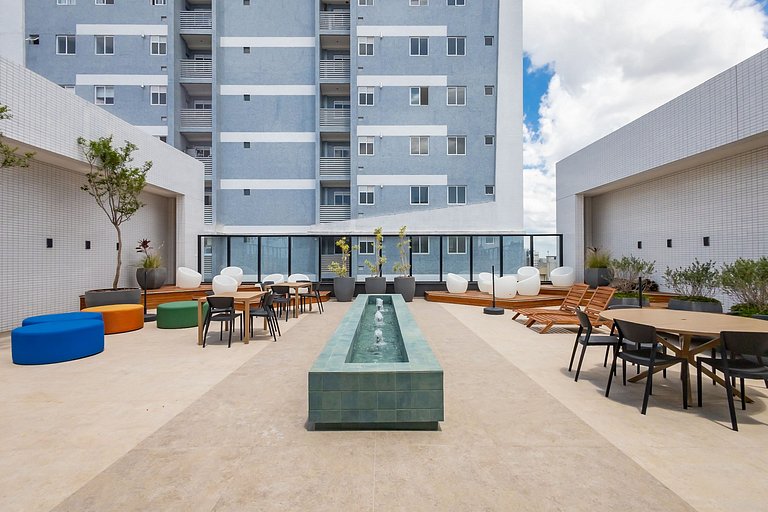 Studio Premium em Prédio com Piscina - BAT1814