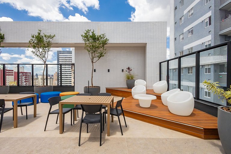 Studio Premium em Prédio com Piscina - BAT1814