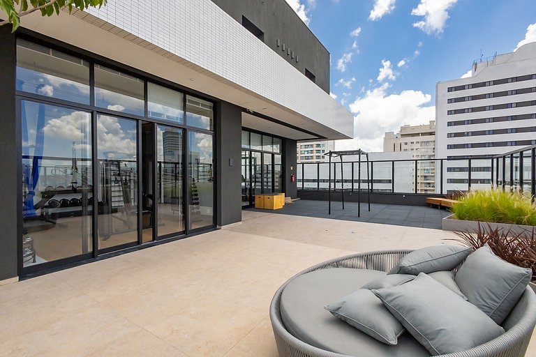 Studio Premium em Prédio com Piscina - BAT1814