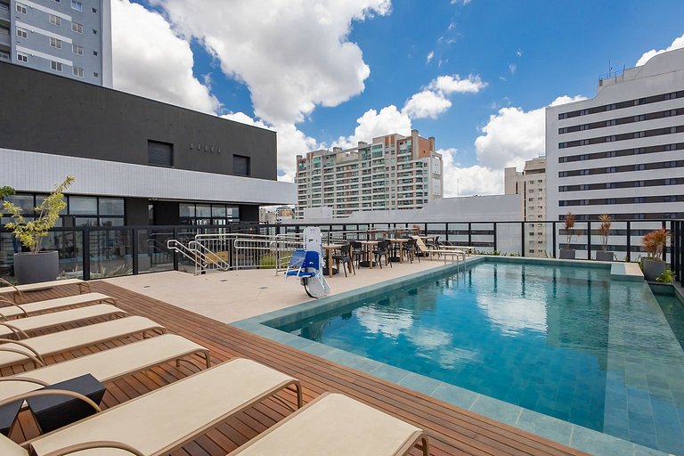 Studio Premium em Prédio com Piscina - BAT1814