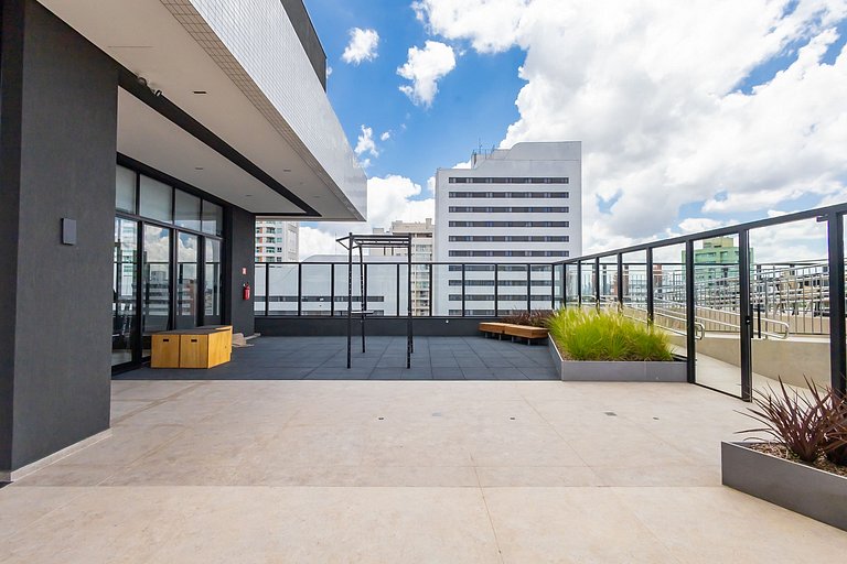 Studio Premium em Prédio com Piscina - BAT1814