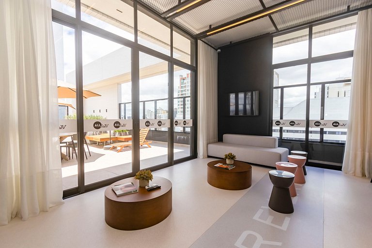 Studio Premium em Prédio com Piscina - BAT1814