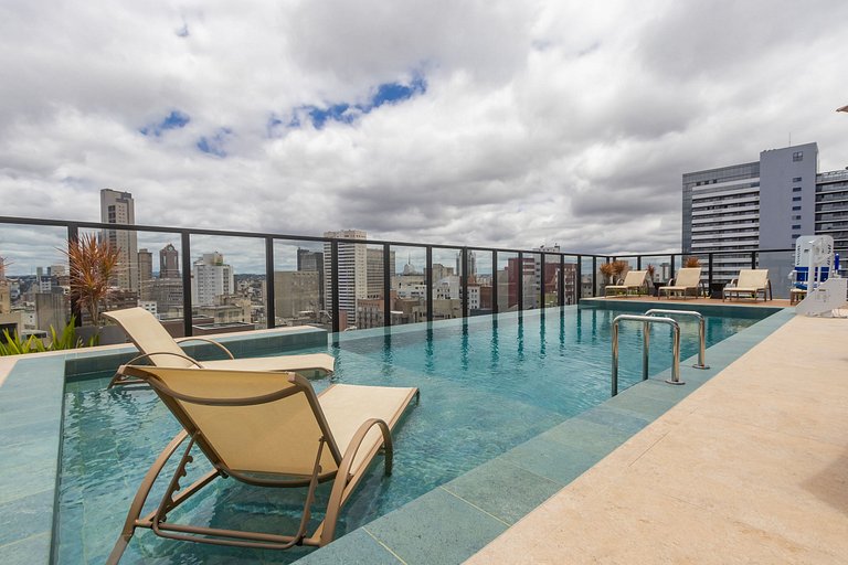 Studio Premium em Prédio com Piscina - BAT1814