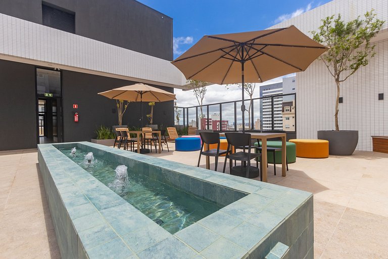 Studio Premium em Prédio com Piscina - BAT1814