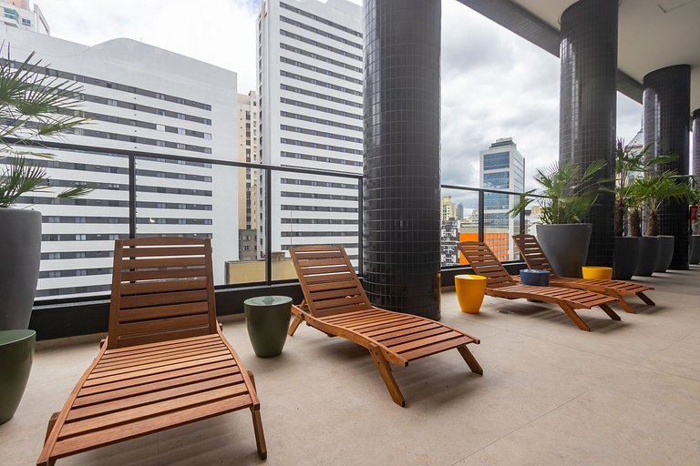 Studio Premium em Prédio com Piscina - BAT1814