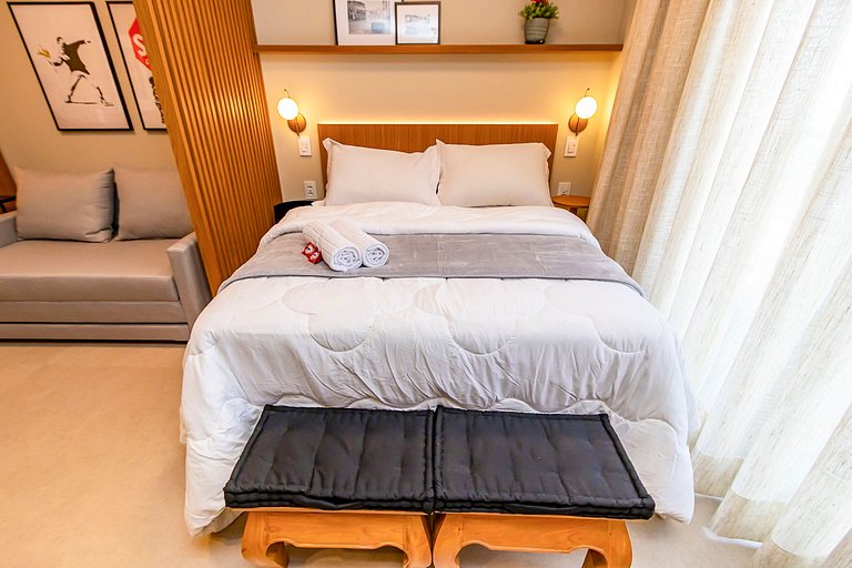 Studio Premium p/ 4 pessoas no All Batel - BAT1816