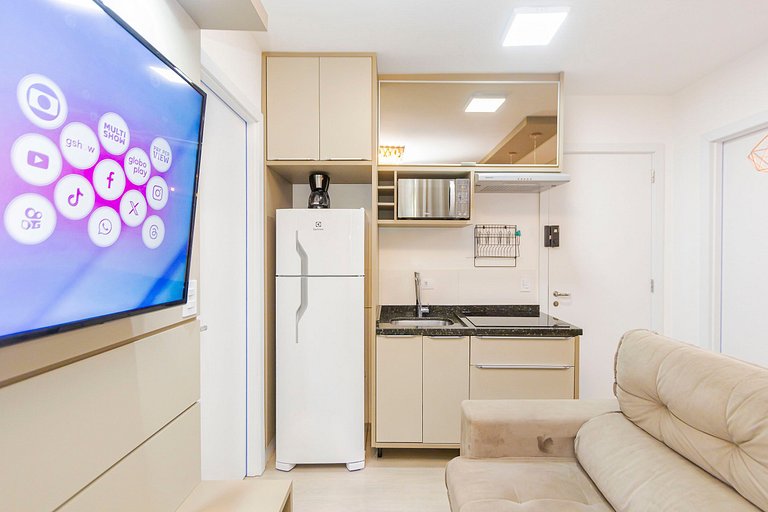 Apto de 1q com garagem no Centro - NEW1005