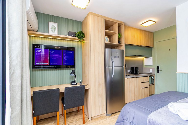 Studio Completo com Garagem no Cena Living-CNA1305