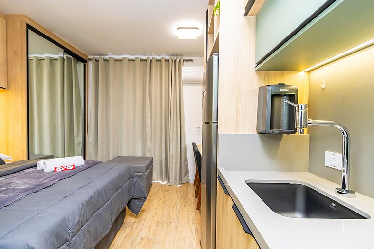 Studio Completo com Garagem no Cena Living-CNA1305