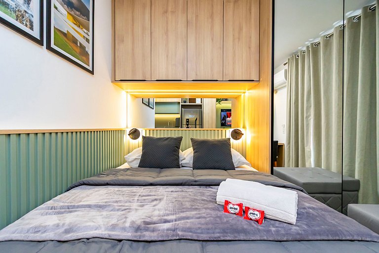 Studio Completo com Garagem no Cena Living-CNA1305