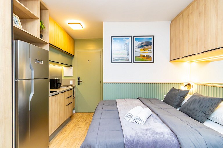 Studio Completo com Garagem no Cena Living-CNA1305