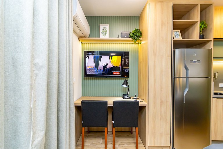 Studio Completo com Garagem no Cena Living-CNA1305