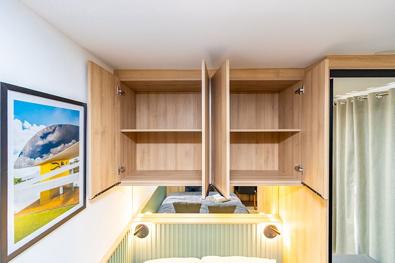 Studio Completo com Garagem no Cena Living-CNA1305