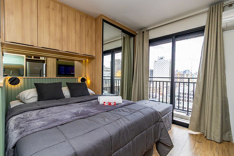 Studio Completo com Garagem no Cena Living-CNA1305