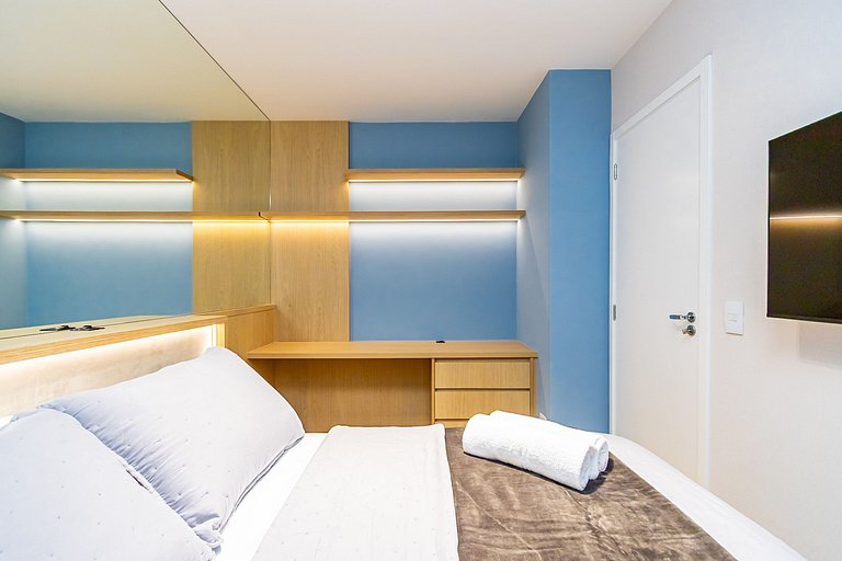 Apto de 2q, c/ vaga em prédio com Piscina -IBI0407