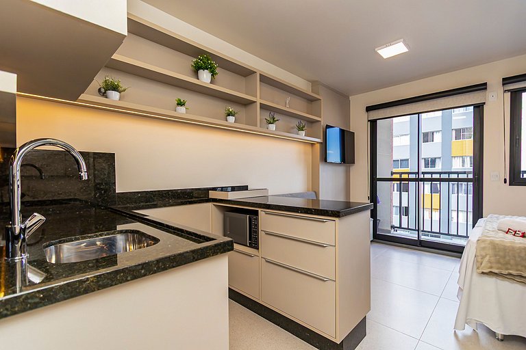 Studio c/ vaga em prédio com piscina - IBI0802