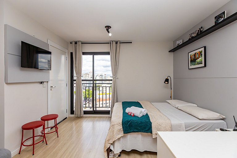 Studio p/ 4 pessoas com vista do Centro - ALL1402