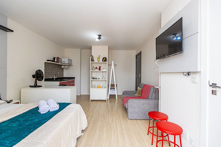 Studio p/ 4 pessoas com vista do Centro - ALL1402