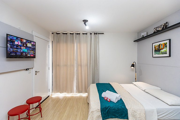 Studio p/ 4 pessoas com vista do Centro - ALL1402