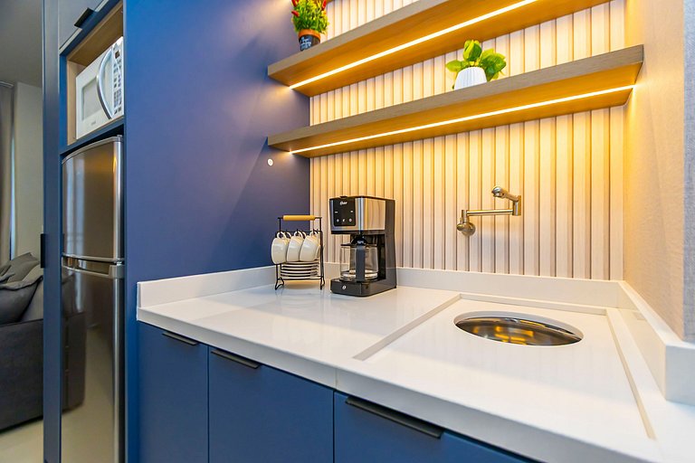 Apto de 1q Premium p/ 5 pessoas, c/garagem-PLU0605