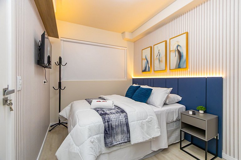 Apto de 1q Premium p/ 5 pessoas, c/garagem-PLU0605