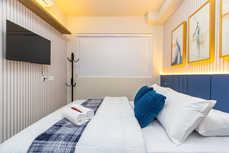 Apto de 1q Premium p/ 5 pessoas, c/garagem-PLU0605