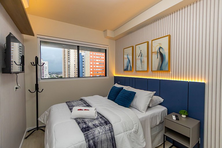 Apto de 1q Premium p/ 5 pessoas, c/garagem-PLU0605