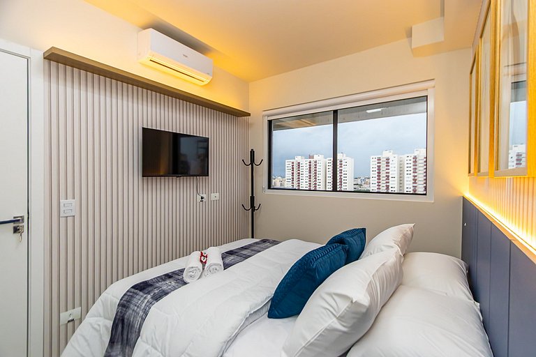 Apto de 1q Premium p/ 5 pessoas, c/garagem-PLU0605