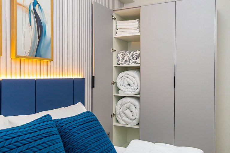 Apto de 1q Premium p/ 5 pessoas, c/garagem-PLU0605