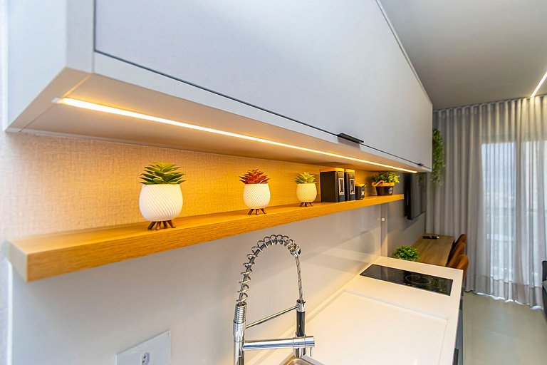 Apto de 1q Premium p/ 5 pessoas, c/garagem-PLU0605