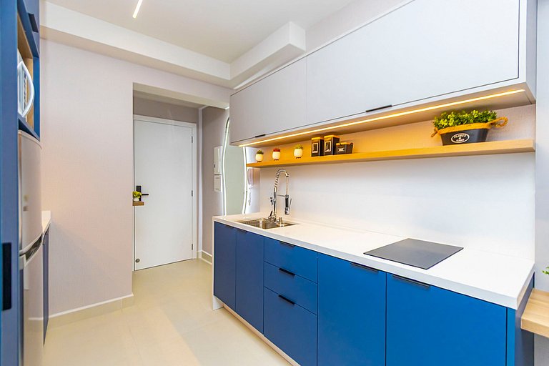 Apto de 1q Premium p/ 5 pessoas, c/garagem-PLU0605