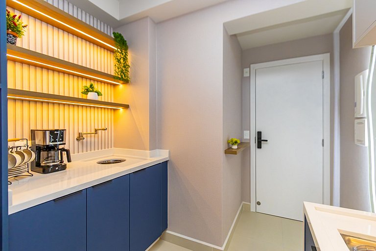 Apto de 1q Premium p/ 5 pessoas, c/garagem-PLU0605