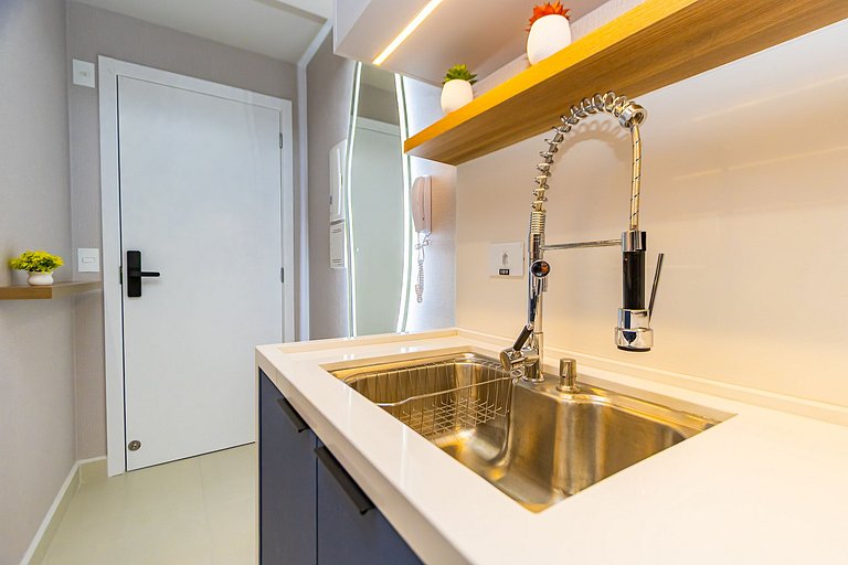 Apto de 1q Premium p/ 5 pessoas, c/garagem-PLU0605