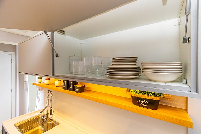 Apto de 1q Premium p/ 5 pessoas, c/garagem-PLU0605