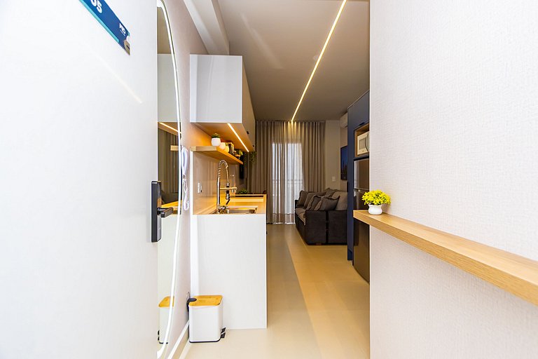 Apto de 1q Premium p/ 5 pessoas, c/garagem-PLU0605