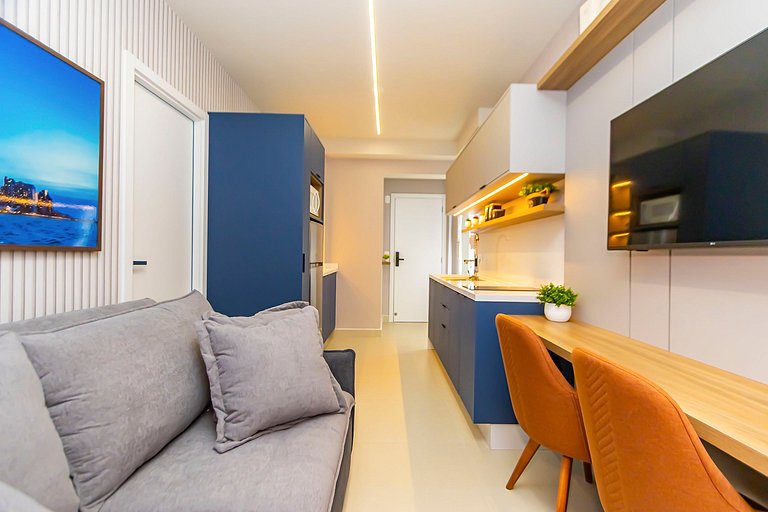 Apto de 1q Premium p/ 5 pessoas, c/garagem-PLU0605