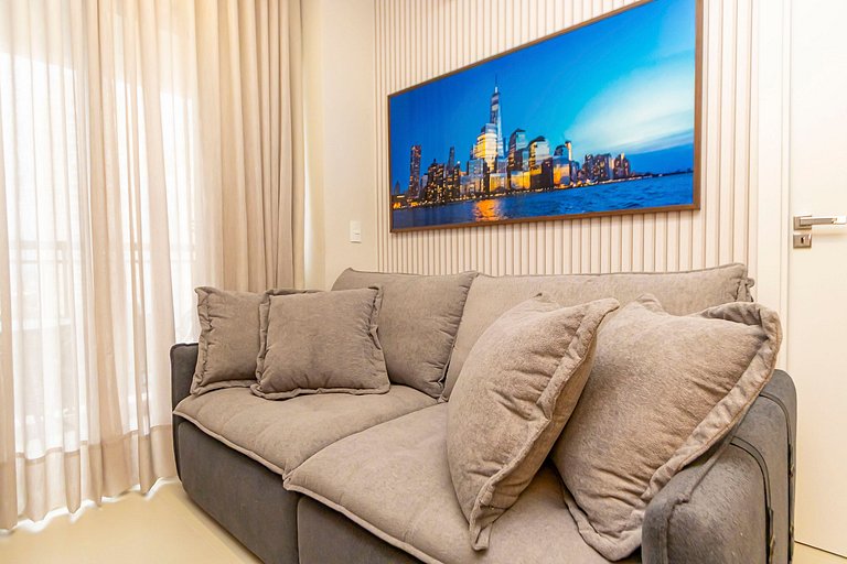 Apto de 1q Premium p/ 5 pessoas, c/garagem-PLU0605