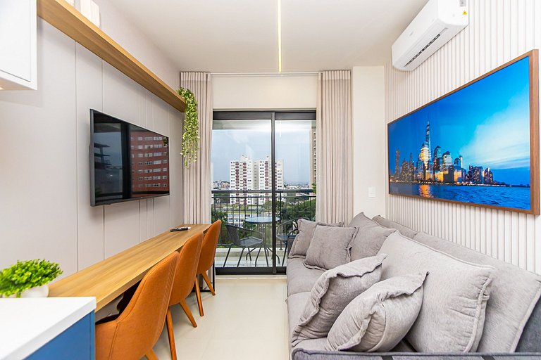 Apto de 1q Premium p/ 5 pessoas, c/garagem-PLU0605