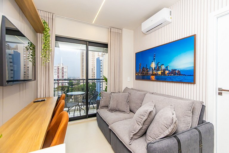 Apto de 1q Premium p/ 5 pessoas, c/garagem-PLU0605