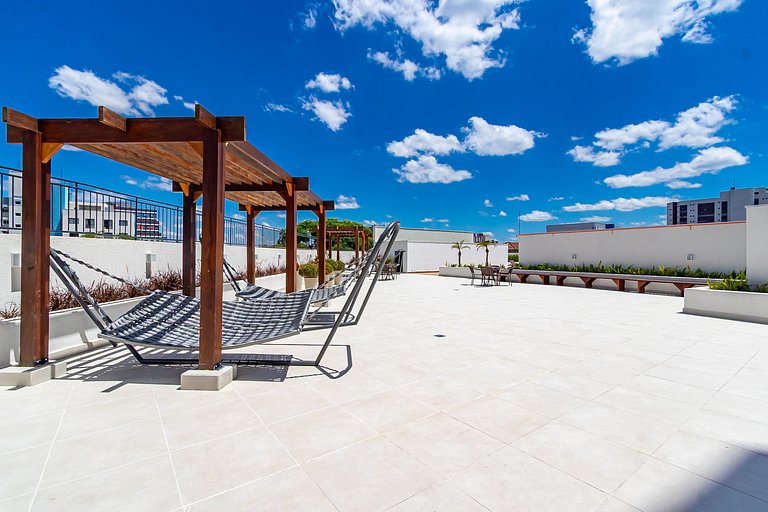 Apto de 1q Premium p/ 5 pessoas, c/garagem-PLU0605