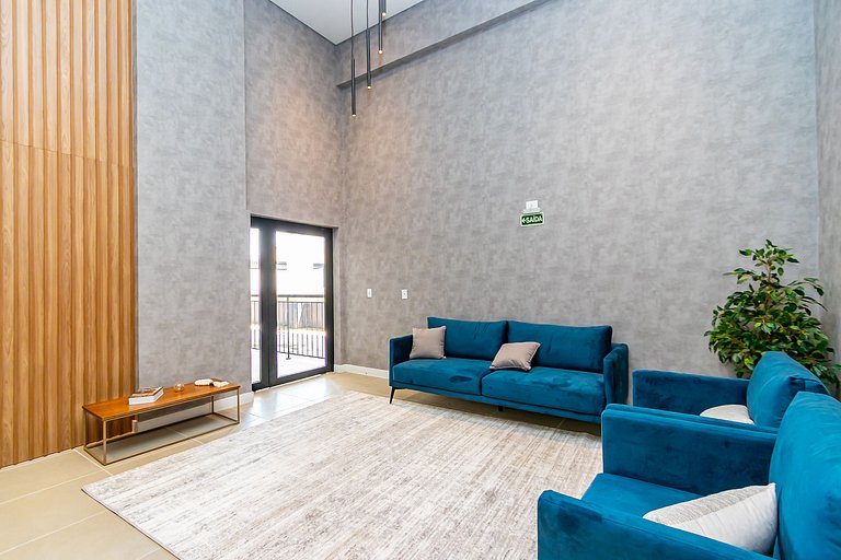 Apto de 1q Premium p/ 5 pessoas, c/garagem-PLU0605