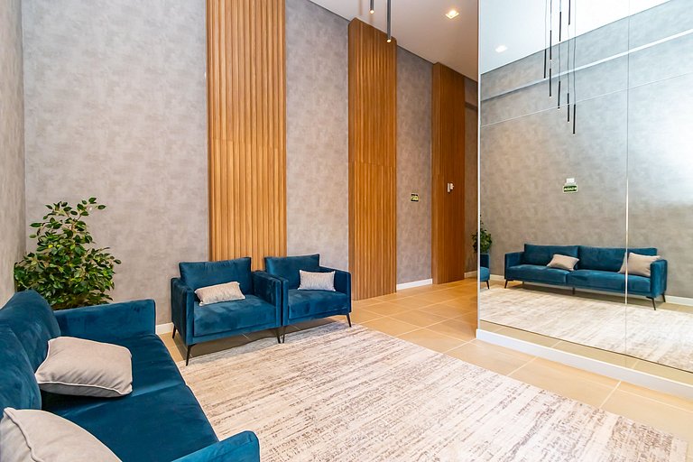 Apto de 1q Premium p/ 5 pessoas, c/garagem-PLU0605