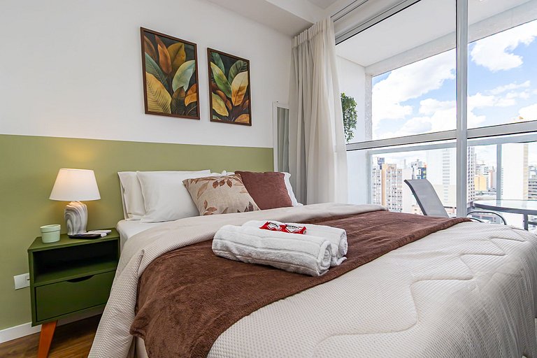 Studio aconchegante com vista do Centro - MAN1402