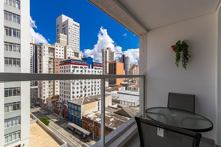 Studio completo com vista para o centro - MAN0911