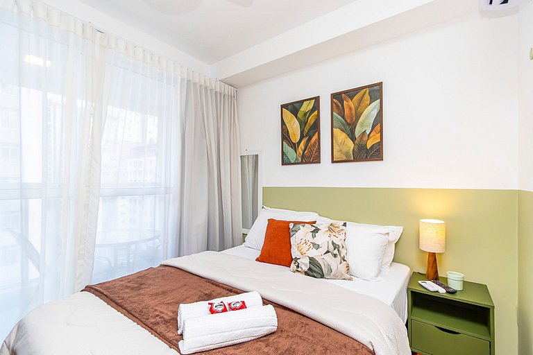 Studio completo com vista para o centro - MAN0911