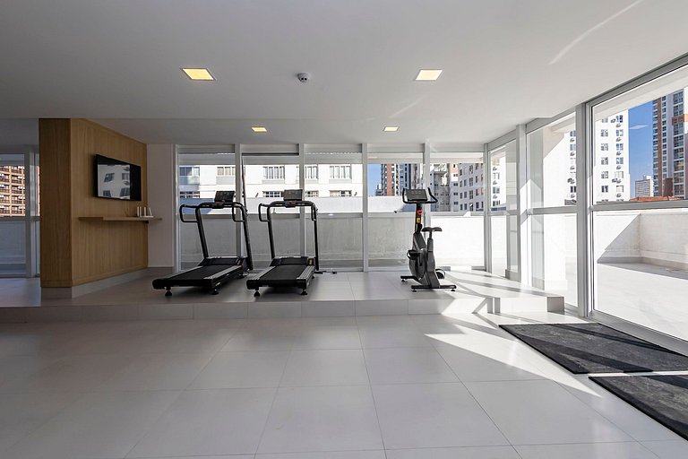 Studio com vista para o Centro de Curitiba-MAN1707