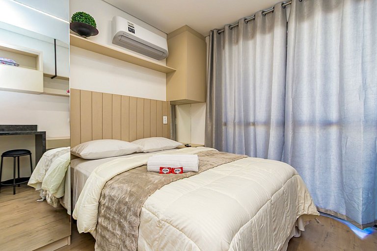 Studio no Centro com A/C perto de Tudo - MOR0814