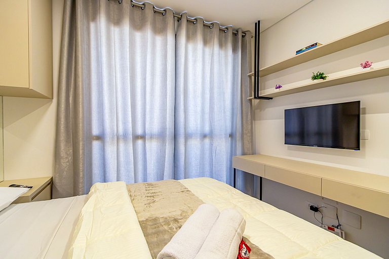 Studio no Centro com A/C perto de Tudo - MOR0814