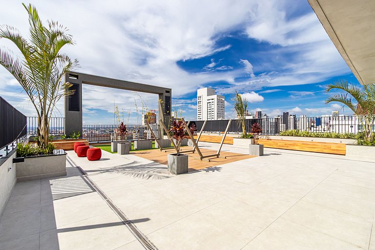 Studio no Centro com A/C perto de Tudo - MOR0814